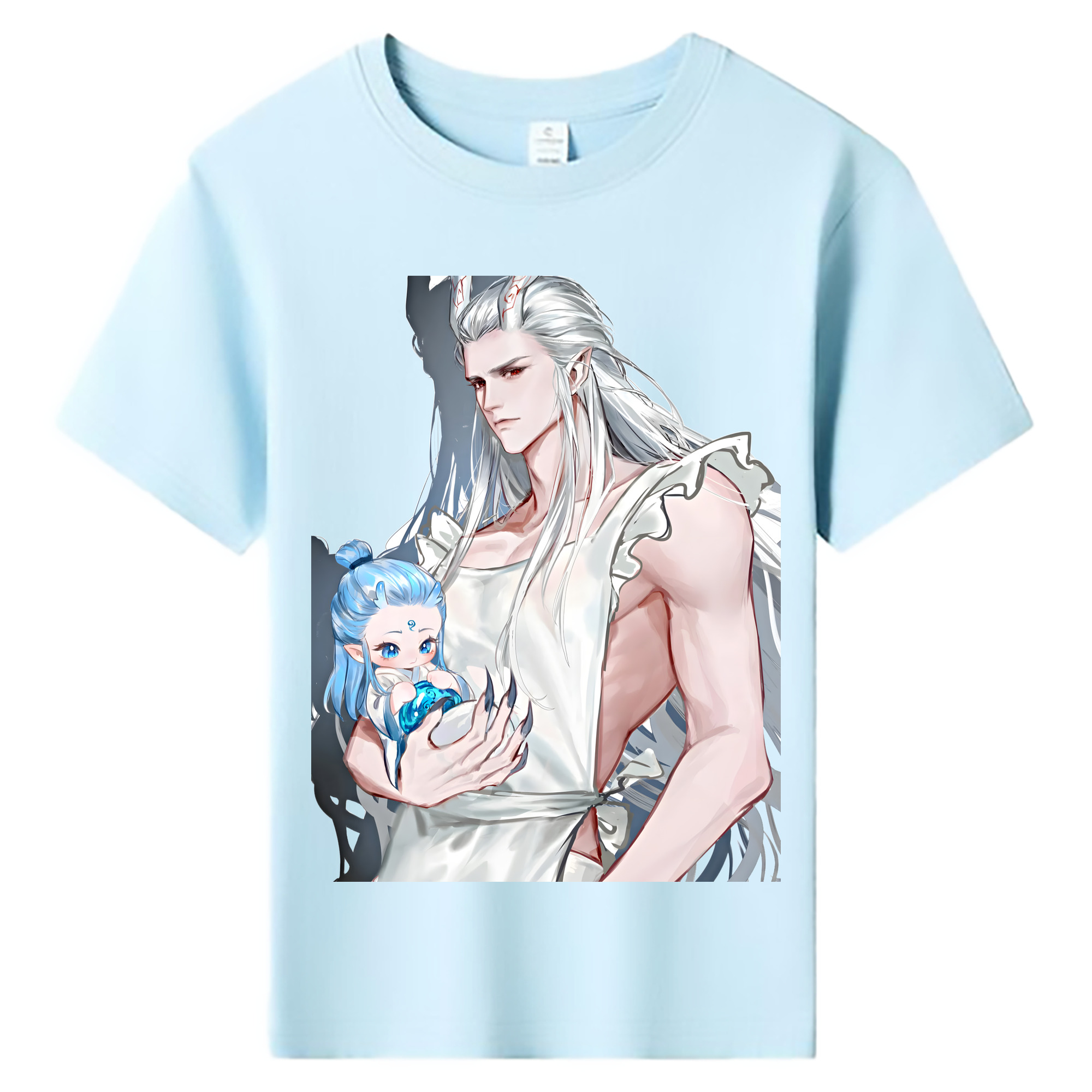 （画像用） Ne Zha 2 ナタ 魔童の大暴れ 綿100％キッズTシャツ（フロントプリント）
